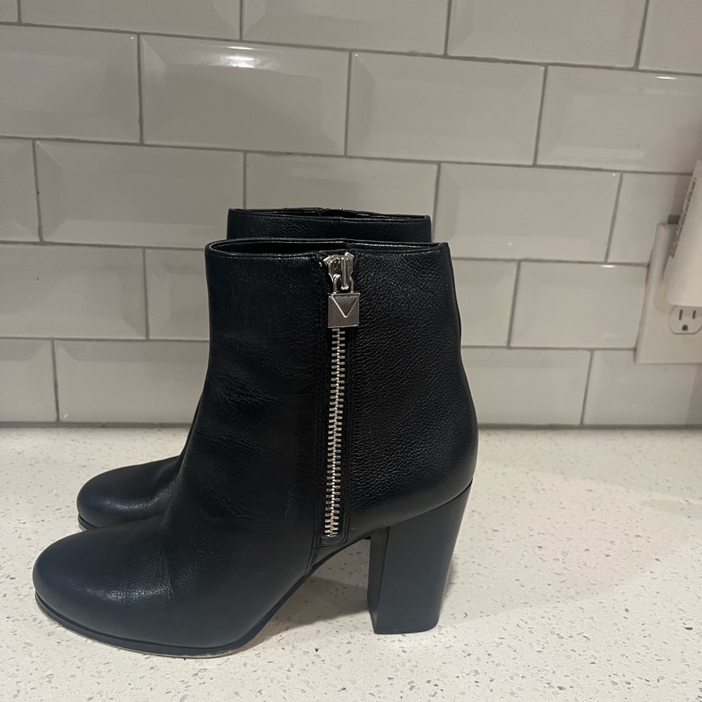 Black Leather Ankle Boots